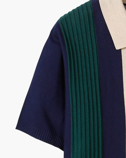 Tivoli Men's Half-Zip Short-Sleeve Knit Shirt - Viscose-Polyester Blend