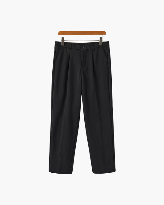 Old Money Paris Wide Fit Pantalon: Relaxed Tailoring, Cotton Blend, Pockets