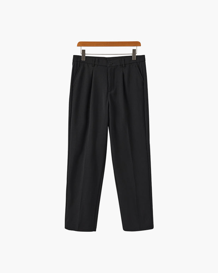 Old Money Paris Wide Fit Pantalon: Relaxed Tailoring, Cotton Blend, Pockets