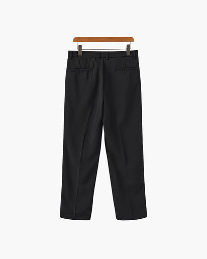 Old Money Paris Wide Fit Pantalon: Relaxed Tailoring, Cotton Blend, Pockets
