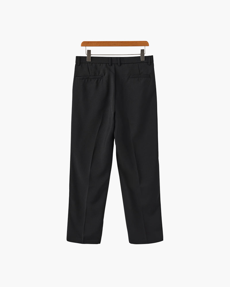 Old Money Paris Wide Fit Pantalon: Relaxed Tailoring, Cotton Blend, Pockets