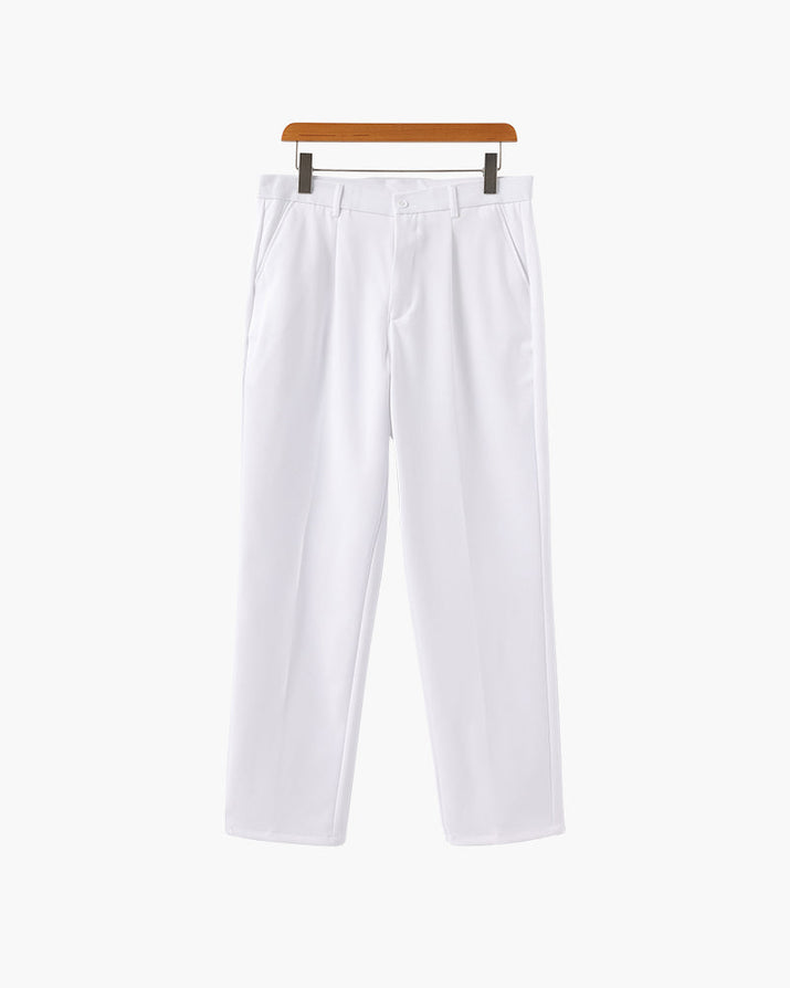 Old Money Paris Wide Fit Pantalon: Relaxed Tailoring, Cotton Blend, Pockets