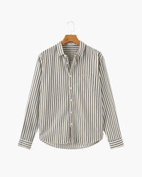 Classic Vertical Stripe Men's Tailored Fit Shirt - Premium Cotton Blend