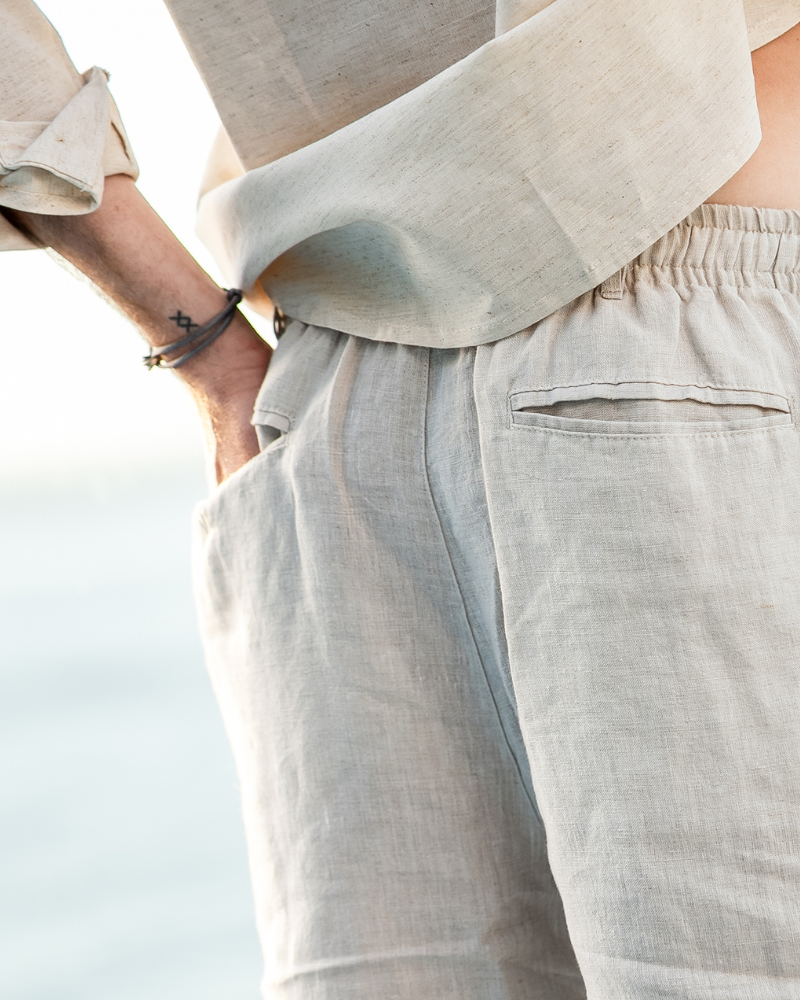 Casablanca Men's Premium Linen Shorts: Lightweight, Breathable for Effortless Summer Comfort