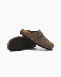 Old Money Luxury Suede Clogs: Premium Calf Leather, Comfortable Slip-On Loafers for Men