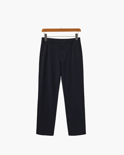 Sophisticated Men's Wool Blend Tailored Trousers - Smart, Versatile, Comfortable