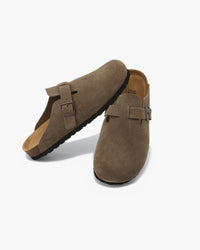 Old Money Luxury Suede Clogs: Premium Calf Leather, Comfortable Slip-On Loafers for Men