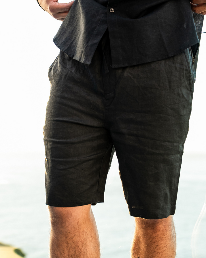 Casablanca Men's Premium Linen Shorts: Lightweight, Breathable for Effortless Summer Comfort