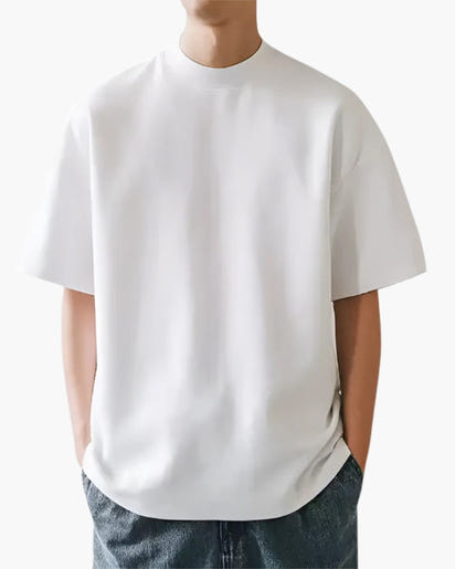 Premium Solid Cotton Blend T-Shirt: Classic Round Neck, Half Sleeve, Versatile Style