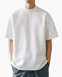 Premium Solid Cotton Blend T-Shirt: Classic Round Neck, Half Sleeve, Versatile Style