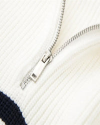 Men's Premium Striped Full-Zip Sweater - Cozy Knitted Cotton Cardigan Jacket