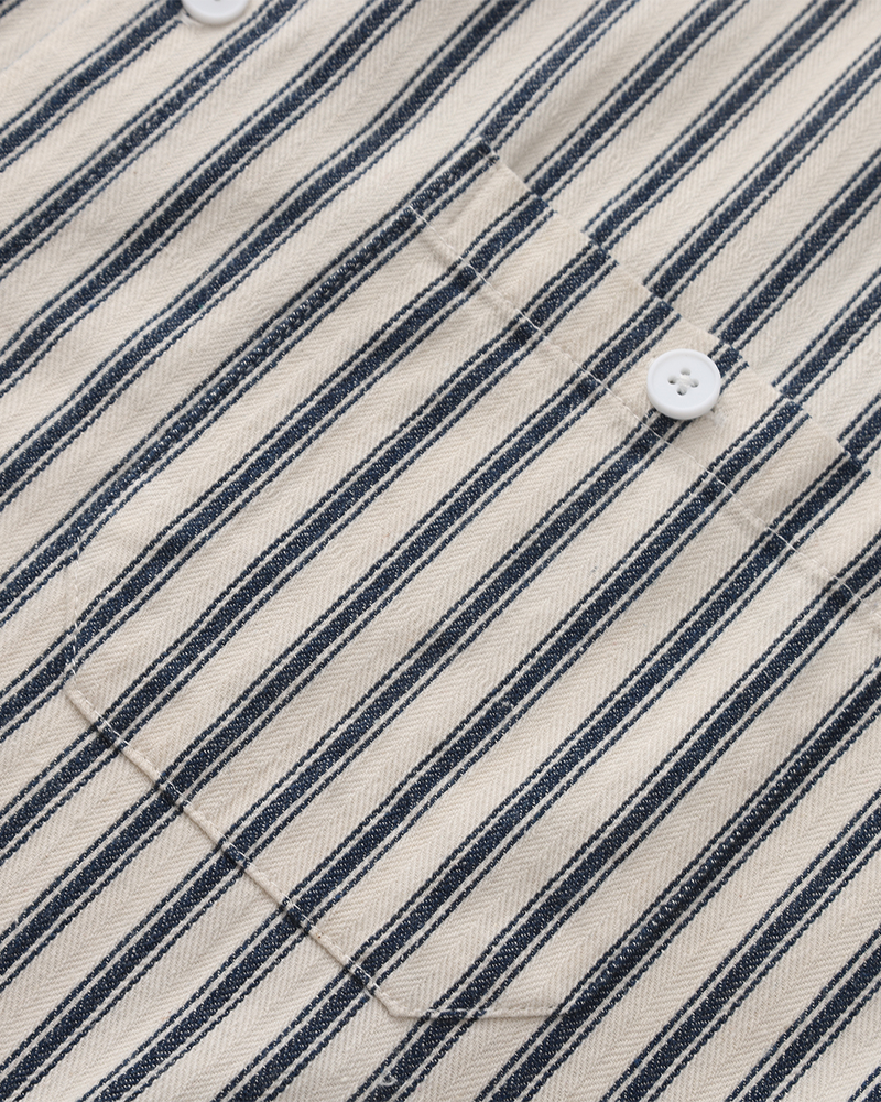 Classic Vertical Stripe Men's Tailored Fit Shirt - Premium Cotton Blend