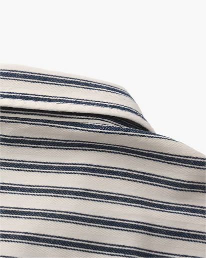 Classic Vertical Stripe Men's Tailored Fit Shirt - Premium Cotton Blend