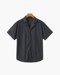 Luxurious Riviera Velvet Cord Set: Stylish Relaxed-Fit Shirt & Drawstring Shorts