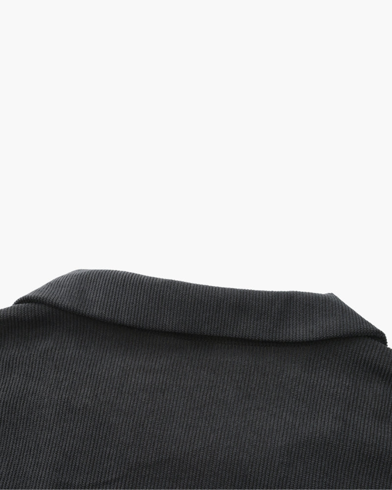 Luxurious Riviera Velvet Cord Set: Stylish Relaxed-Fit Shirt & Drawstring Shorts