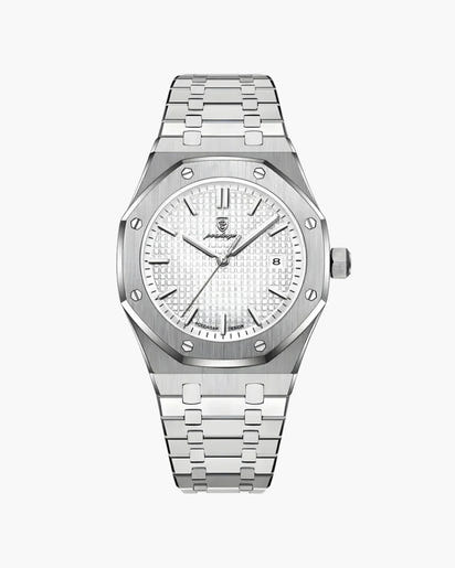 Santorini Elite Men's Quartz Watch: Timeless Elegance, Precision, Water-Resistant, Date Display