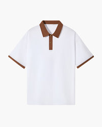 Men's Premium Cotton Blend Polo Shirt: Relaxed Fit, Contrast Collar, Breathable Fabric