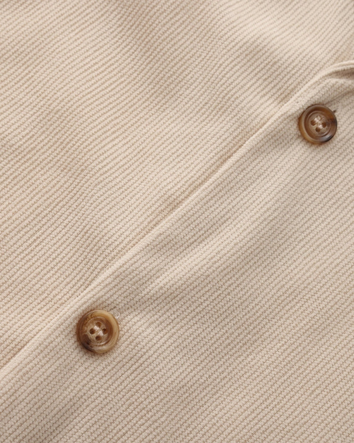 Luxurious Riviera Velvet Cord Set: Stylish Relaxed-Fit Shirt & Drawstring Shorts