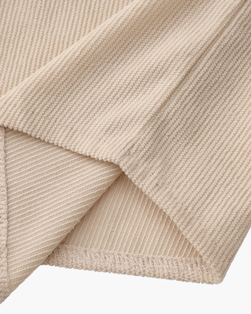 Luxurious Riviera Velvet Cord Set: Stylish Relaxed-Fit Shirt & Drawstring Shorts