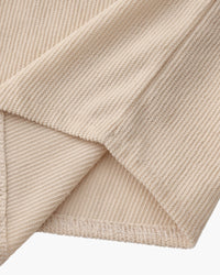 Luxurious Riviera Velvet Cord Set: Stylish Relaxed-Fit Shirt & Drawstring Shorts