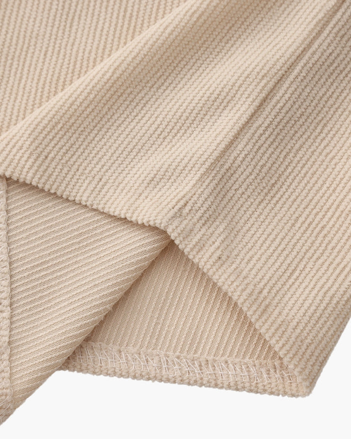 Luxurious Riviera Velvet Cord Set: Stylish Relaxed-Fit Shirt & Drawstring Shorts