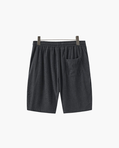 Luxurious Riviera Velvet Cord Set: Stylish Relaxed-Fit Shirt & Drawstring Shorts