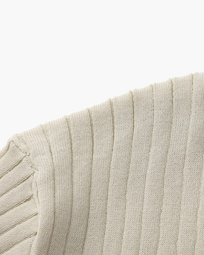 Men's Premium Ribbed Knit Polo Shirt: Classic Style, Relaxed Fit