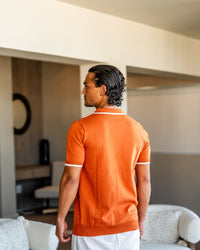 Luxurious Men's Monaco Edge Polo Shirt: Premium Knit, Contrast Trim, Comfort Fit