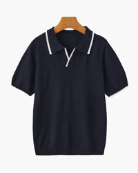 Luxurious Men's Monaco Edge Polo Shirt: Premium Knit, Contrast Trim, Comfort Fit
