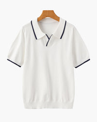 Luxurious Men's Monaco Edge Polo Shirt: Premium Knit, Contrast Trim, Comfort Fit