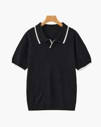 Luxurious Men's Monaco Edge Polo Shirt: Premium Knit, Contrast Trim, Comfort Fit