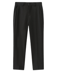 Men's Amsterdam Stroll Winter Outfit Bundle: Marine Zip-Up, Black Pants, Suede Loafers