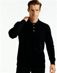 Men's Premium 100% Cashmere Polo Shirt – Soft, Luxurious, Classic, Timeless Comfort