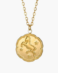 Elegant Gold Zodiac Sign Necklace - Personalized Constellation Astrology Charm Jewelry