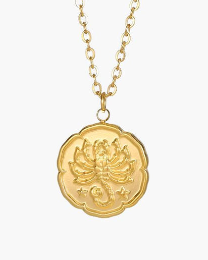 Elegant Gold Zodiac Sign Necklace - Personalized Constellation Astrology Charm Jewelry
