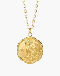 Elegant Gold Zodiac Sign Necklace - Personalized Constellation Astrology Charm Jewelry