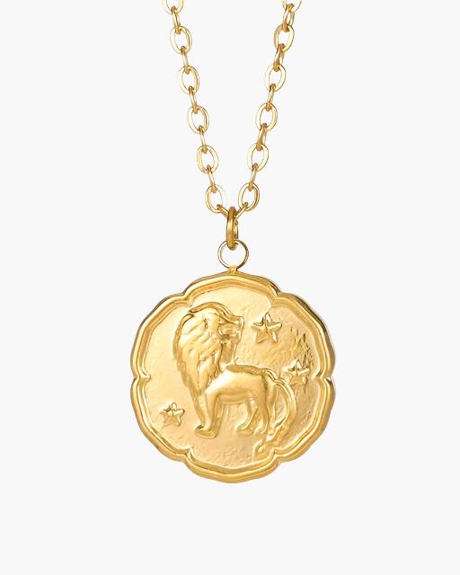 Elegant Gold Zodiac Sign Necklace - Personalized Constellation Astrology Charm Jewelry