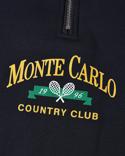 Monte Carlo Vintage Quarter-Zip Pullover: Premium Fleece, Embroidered Logo, Classic Comfort