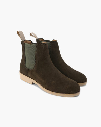 Men's Luxury Leather Suede Chelsea Boots - Elegant Slip-On Footwear Style
