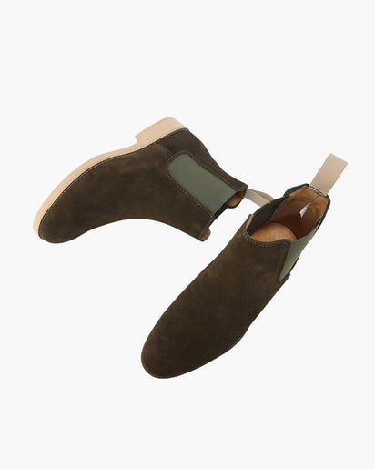 Men's Luxury Leather Suede Chelsea Boots - Elegant Slip-On Footwear Style