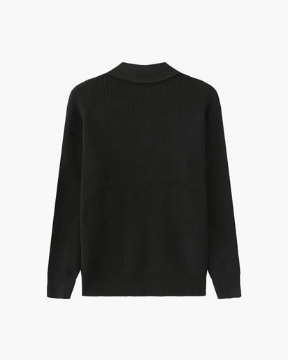 Men's Cesare Half Zip Knitted Sweater - Premium Cotton for Winter Style