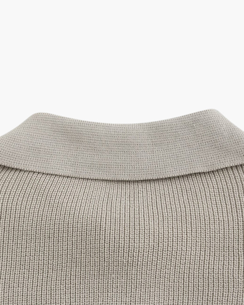 Men's Cesare Half Zip Knitted Sweater - Premium Cotton for Winter Style