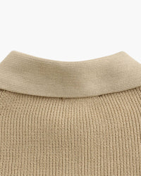 Men's Cesare Half Zip Knitted Sweater - Premium Cotton for Winter Style