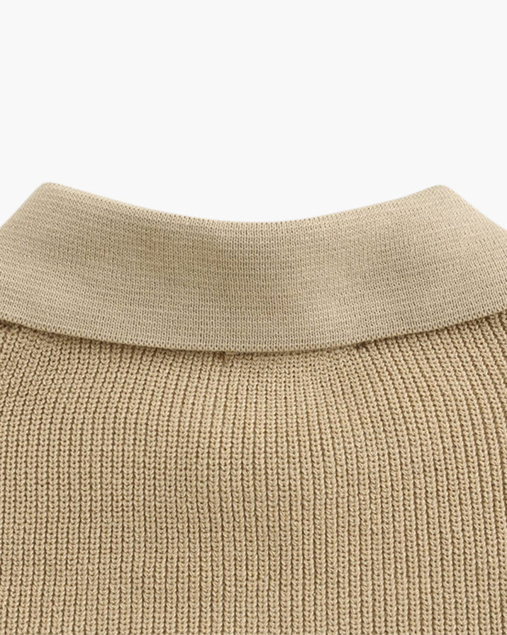 Men's Cesare Half Zip Knitted Sweater - Premium Cotton for Winter Style