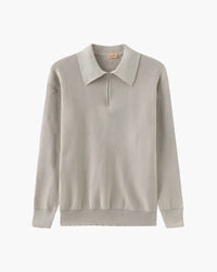 Men's Cesare Half Zip Knitted Sweater - Premium Cotton for Winter Style
