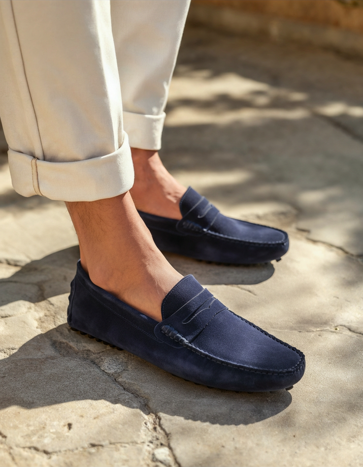 Premium Suede Driver Loafers for Men - Luxurious Slip-On Comfort Style