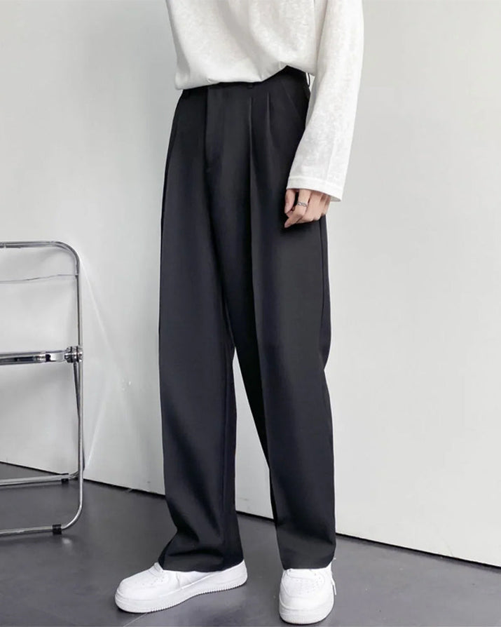 Old Money Paris Wide Fit Pantalon: Relaxed Tailoring, Cotton Blend, Pockets