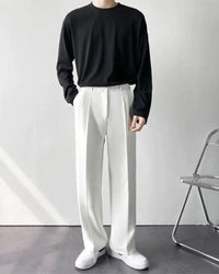 Old Money Paris Wide Fit Pantalon: Relaxed Tailoring, Cotton Blend, Pockets