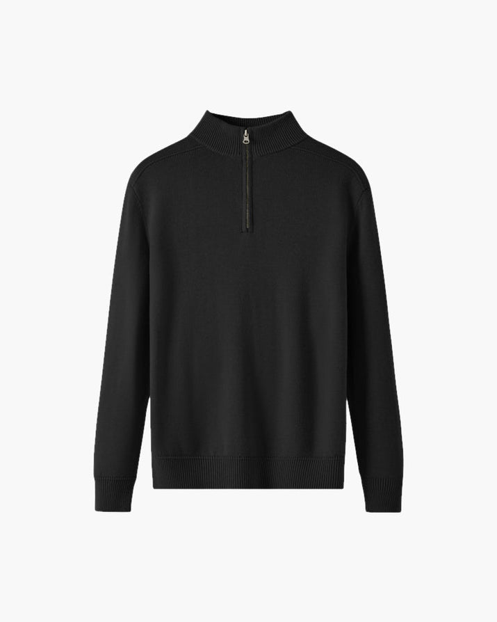 Luxurious 100% Merino Wool Half-Zip Sweater: Warm, Soft, Breathable, Classic Men's Pullover