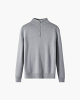 Luxurious 100% Merino Wool Half-Zip Sweater: Warm, Soft, Breathable, Classic Men's Pullover